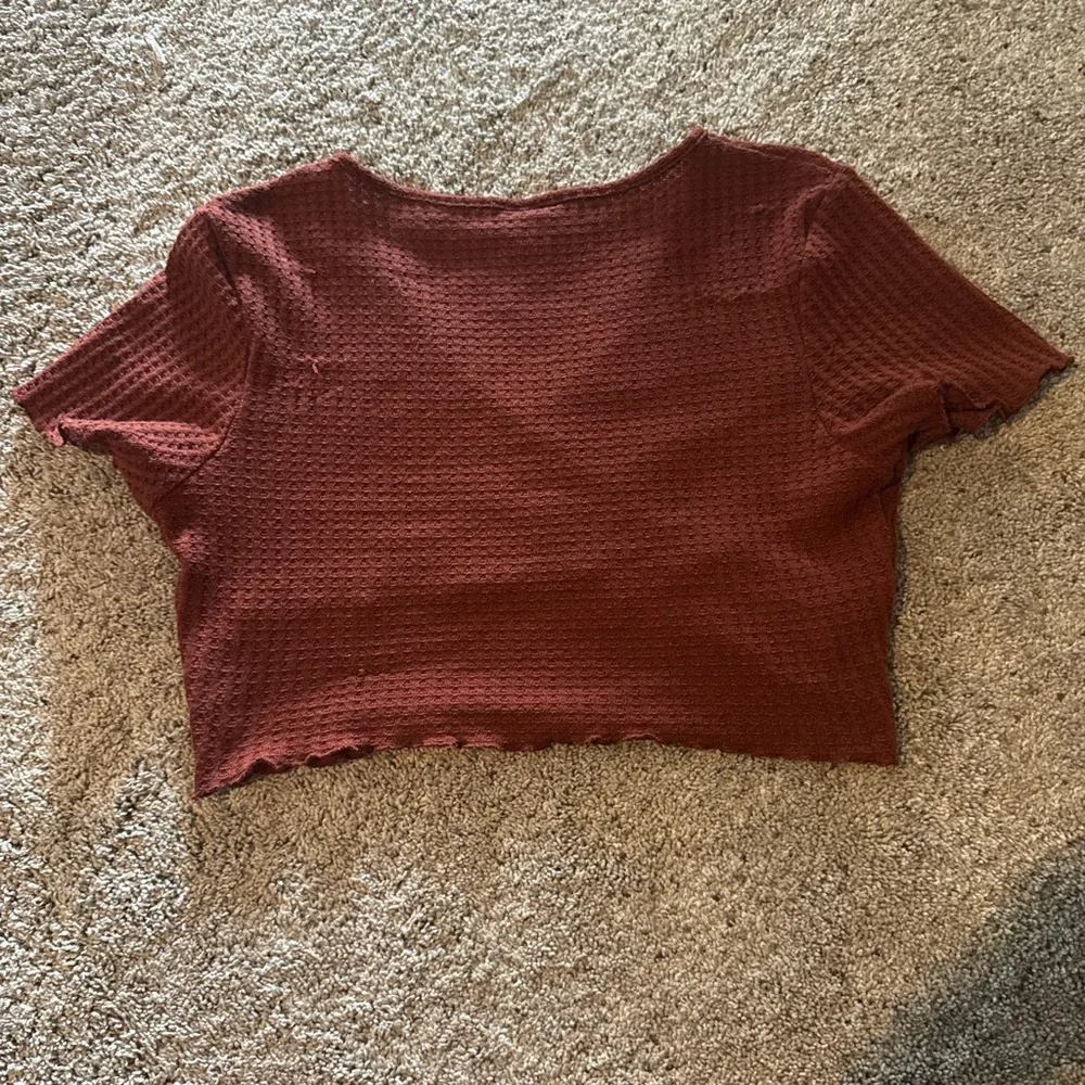 Women's Rust Wrap Top - Picture 2 of 3